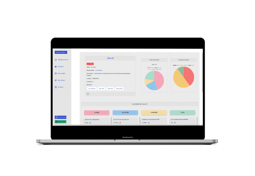 Screenshot of the Jura project