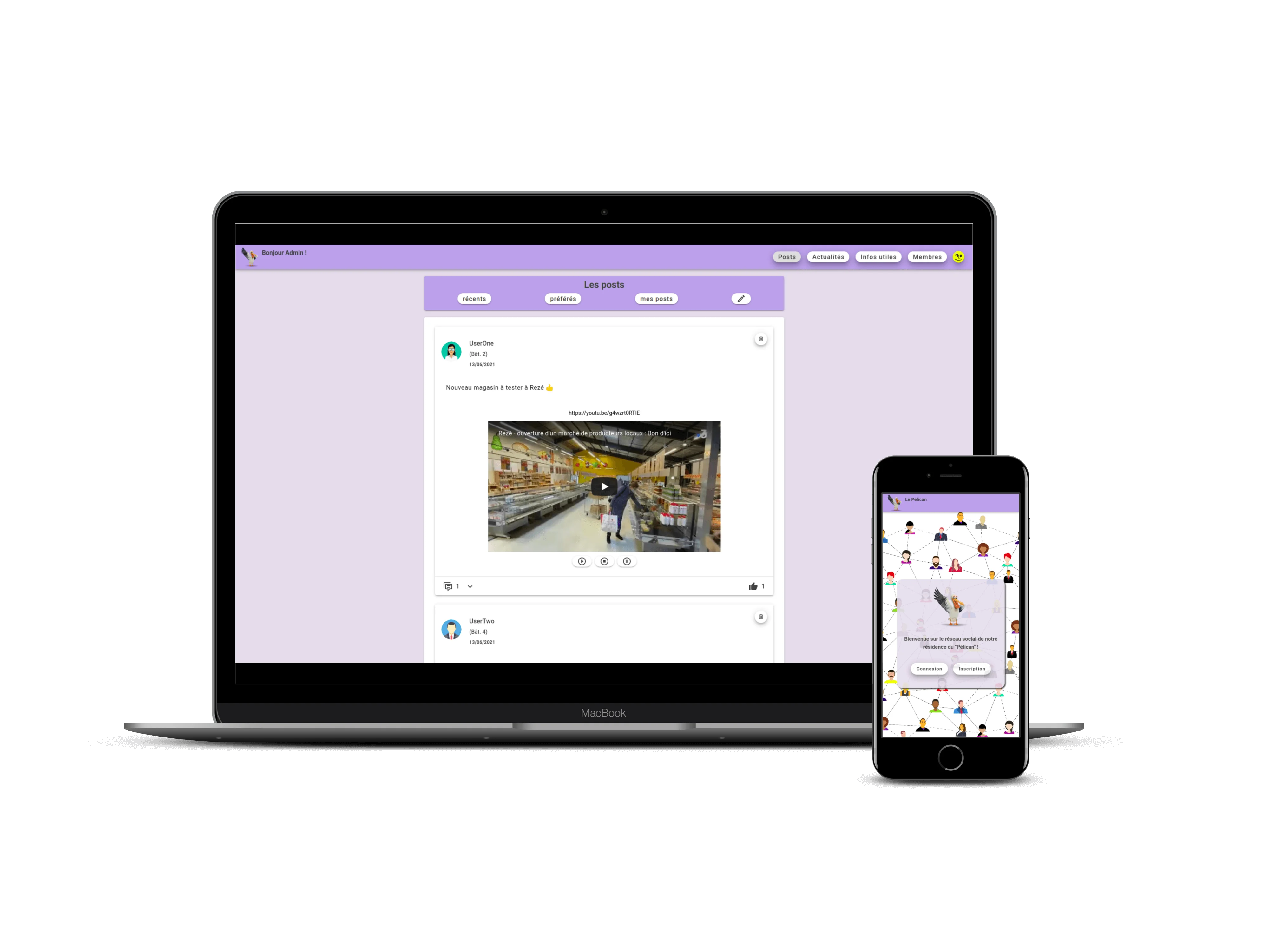 Screenshot of the Pélican project